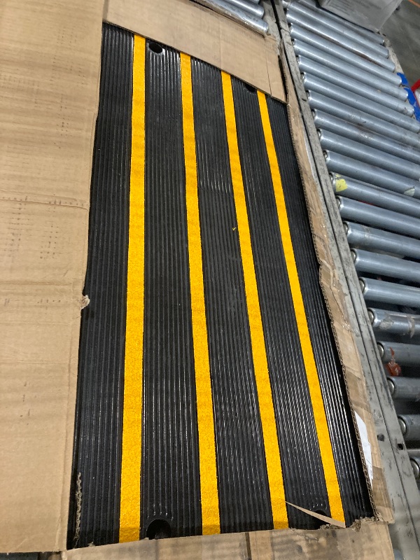 Photo 1 of ** missing hardware**
48" Car Driveway Rubber Curb Ramps, 2 Packs Heavy Duty Driveway Gutter Slope Ramp, Low Profile Design for Cars, Water Channel for Drainage, Curbside Bridge Ramp for Loading Dock Garage Sidewalk