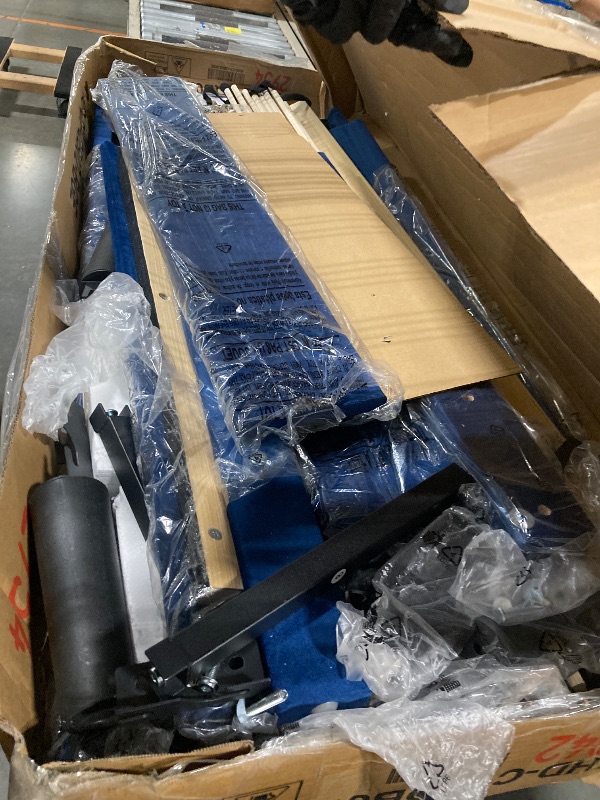 Photo 1 of ** missing hardware**
VECELO Upholstered Platform Full Bed Frame with Fabric Headboard,Wooden Slats Support/No Box Spring Needed/Mattress Foundation,Dark Blue