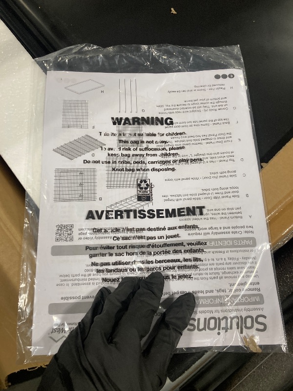 Photo 1 of **FACTORY SEALED** SOLD AS IS, NO REFUND/RETURN**
MidWest Homes for Pets Solutions Series XXL Double Door 54-Inch Dog Crate for the Largest Breeds, Sturdy Drop Pin Assembly, Black E-Coated, SL54DD