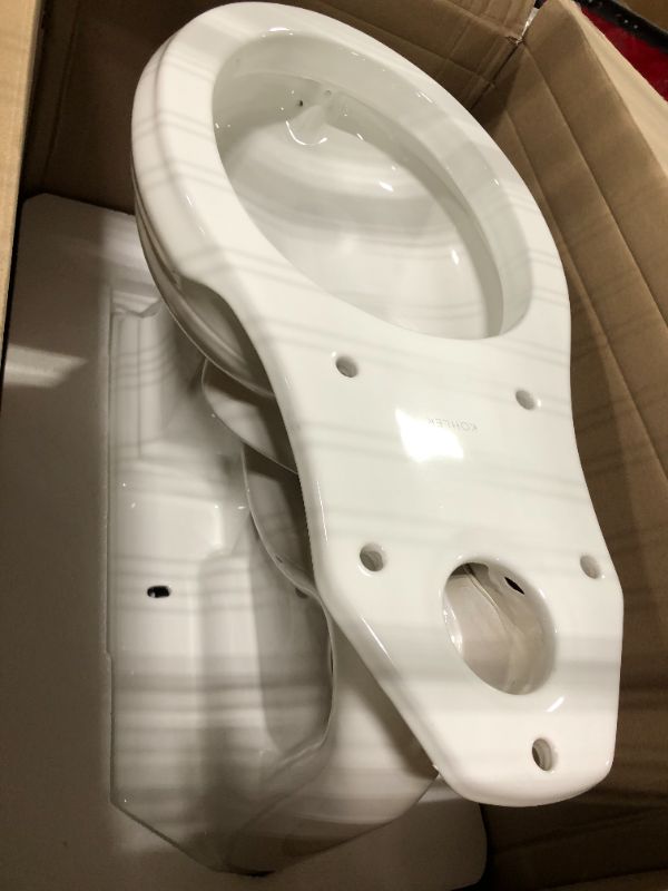 Photo 1 of ********* JUST TOILET ********** BRAND NEW ITEM ******** Kohler K-3933-RA-0 2-Piece Round Comfort Height Toilet Less Seat 1.28 GPF White