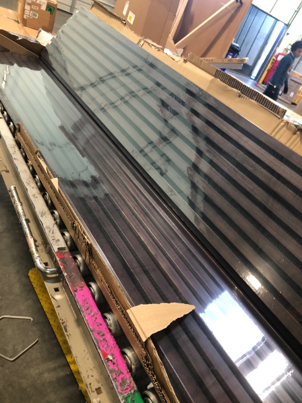 Photo 1 of **********SOME DETAILS ON THE TIPS ************ ROOMTEC 2 Pack Acoustic Solid Wood Wall Panels, 94.49” x 12.6” Soundproof Wall Panels, Wood Slat Wall Panels for Wall Decor (Smoking Walnut)