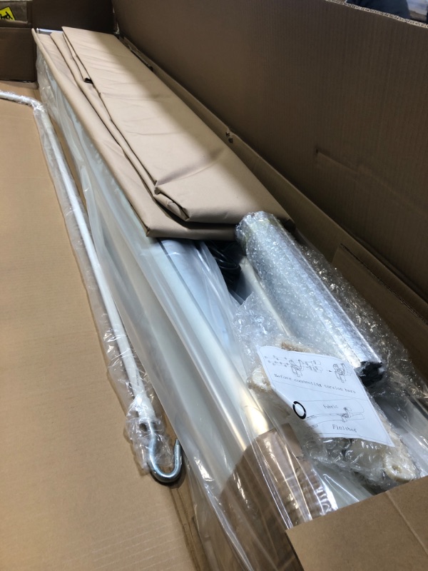 Photo 1 of ******BRAND NEW ITEM******* VEVOR Manual Retractable Awning, 10 x 8 ft Outdoor Patio Awning Retractable Sun Shade, Water-Resistant Polyester Patio Door Window Awning Sunshade Shelter with Crank Handle for Backyard