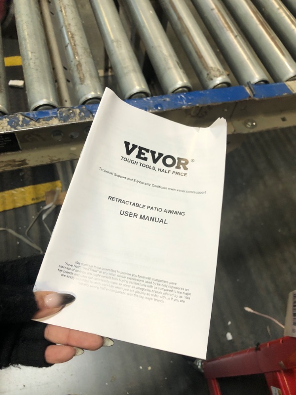 Photo 1 of ******BRAND NEW ITEM******* VEVOR Manual Retractable Awning, 10 x 8 ft Outdoor Patio Awning Retractable Sun Shade, Water-Resistant Polyester Patio Door Window Awning Sunshade Shelter with Crank Handle for Backyard
