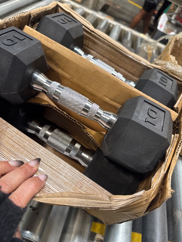 Photo 1 of *****BRAND NEW ITEM***** CAP Barbell 50lb Coated Hex Dumbbells, 10x2 15x2, Part of 150lb Set