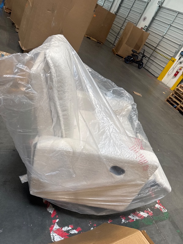 Photo 1 of *****BRAND NEW ITEM**** Oxford Baby Uptown Upholstered Swivel Glider and Recliner Nursery Chair, Boucle White