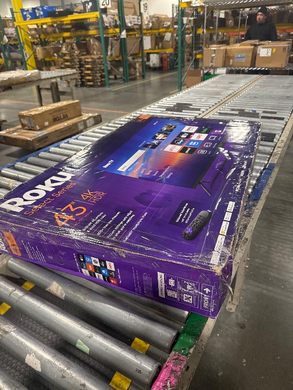 Photo 1 of ******IT TURNS ON PERFECTLY.******* Roku Smart TV 2025 – 43-Inch Select Series, 4K HDR TV – RokuTV with Enhanced Voice Remote – Flat Screen LED Television with Wi-Fi for Streaming Live Local News, Sports, Family Entertainment