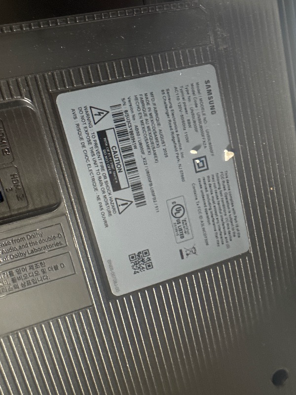 Photo 1 of *****IT TURNS ON PERFECTLY.****** Samsung 50-Inch Class Crystal UHD U8000F 4K Smart TV (2025 Model) Endless Free Content, Crystal Processor 4K, MetalStream Design, Knox Security, Alexa Built-in