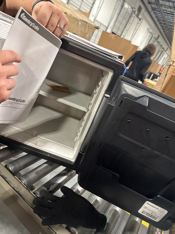 Photo 1 of *******OPENING CODE 41827 ******* VERY USED***** SentrySafe Black Fireproof Safe with Digital Push Button Keypad, Home Safe For Money, Documents, and other Valuables, 1.23 Cubic Feet, SF123ES