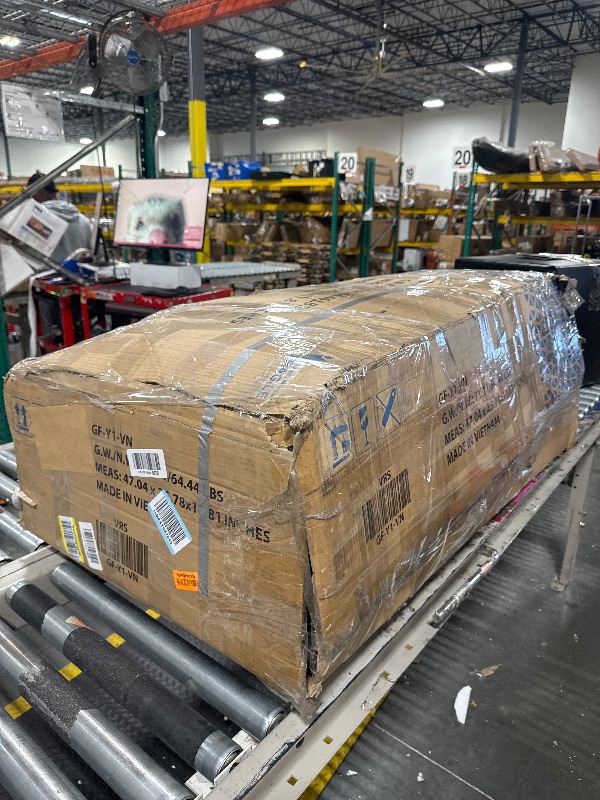 Photo 1 of ************GREY COLOR**** Shintenchi 3 Pieces Patio Furniture Set 3 Pieces PE Rattan Wicker Chairs with Table Outdoor Furniture for Backyard/Garden/Poolside/Outdoor Restaurant Gary Rattan with Blue Cushion