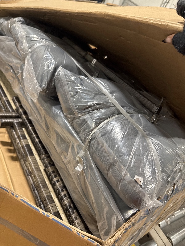 Photo 1 of ************GREY COLOR**** Shintenchi 3 Pieces Patio Furniture Set 3 Pieces PE Rattan Wicker Chairs with Table Outdoor Furniture for Backyard/Garden/Poolside/Outdoor Restaurant Gary Rattan with Blue Cushion