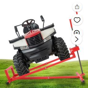 Photo 1 of Lawn Mower Lift Jack Adjustable Telescopic Maintenance Jack for Ride-On Mowers & Garden Tractors