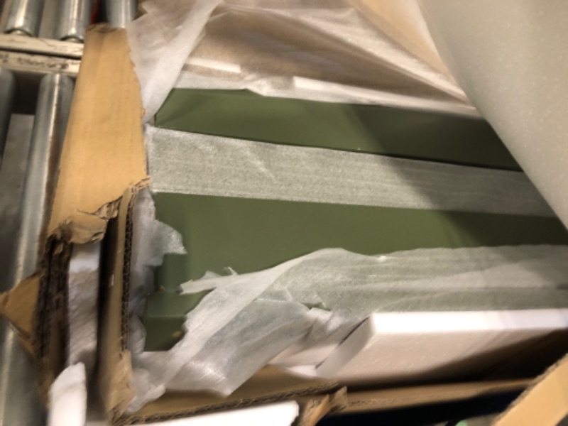 Photo 1 of ***PARTIAL SET*** Storkcraft Long Horn Twin-Over-Twin Bunk Bed (Olive) - GREENGUARD Gold Certified, Converts to 2 Individual Twin Beds