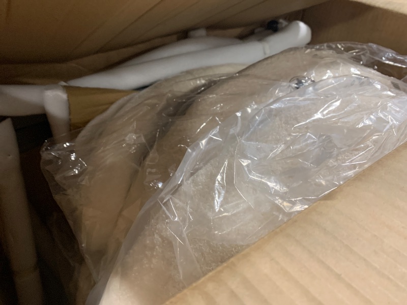 Photo 1 of ****TWO CHAIRS ONLY**** Sweetcrispy Dining Chairs Set of 4, Boucle Upholstered Modern Mid Century Round Kitchen Chairs with Curved Backrest & Metal Legs for Vanity, Living Room - Beige