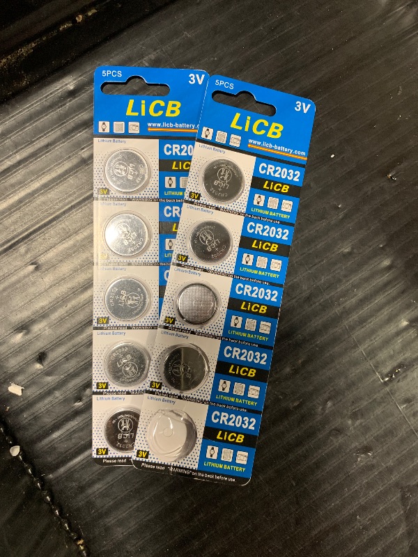 Photo 1 of ***missing one pcs***LiCB CR2032 3V Lithium Battery(10-Pack)