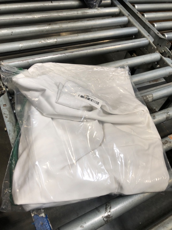 Photo 1 of **1 FLAT SHEET ONLY**Bedsure Full Size Sheets, Cooling Sheets Full, Rayon Derived from Bamboo, Deep Pocket Up to 16", Breathable & Soft Bed Sheets, Hotel Luxury Silky Bedding Sheets & Pillowcases, White