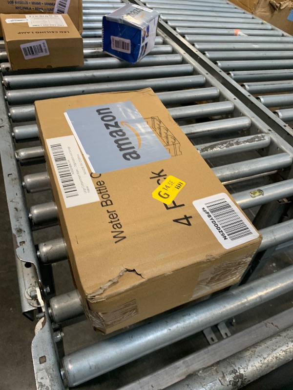 Photo 1 of [Large Compartment] Water Bottle Organizer for Stanley 40 oz, 4 Pack Stackable Water Bottle Organizer, Clear Water Bottle Holder for Tumbler Travel Mug Cup, Kitchen Pantry Organization and Storage