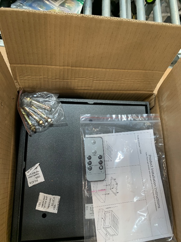 Photo 1 of ***NON FUNCTIONAL, FOR PARTS ONLY, SALE FINAL*** MVBT Solar Post Lights, 11.8" Pillar Light Outdoor, Modern Column Lamp Fence Posts Cap Lantern Solar Powered, Square 3000K Warm White LED Fixture IP54 Waterproof for Garden Deck Patio Outside Lighting