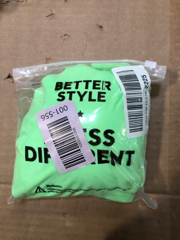 Photo 1 of **BOTTOMS MISSING** Pink Queen Women's 2 Piece Scoop Neck High Cut Bikini Set Swimsuits Green L