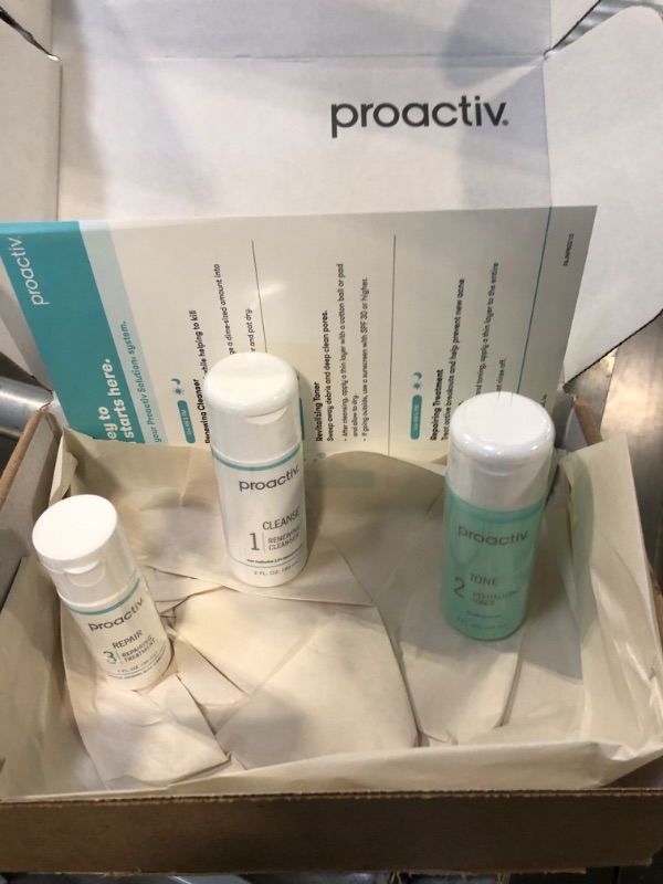 Photo 1 of ***MISSING PART****

Proactiv 3 Step Acne Treatment w/ Pimple Patches - Benzoyl Peroxide Face Wash, Repairing Acne Spot Treatment for Face and Body, Exfoliating Toner - 90 Day Complete Acne Skin Care Kit + Pimple Patches
