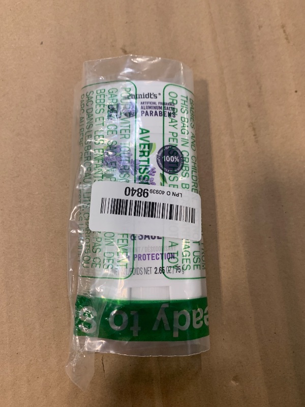 Photo 1 of ** 1 COUNT ** Schmidt's Aluminum-Free Vegan Deodorant Lavender & Sage with 24 Hour Odor Protection, 2 Count for Women and Men, Natural Ingredients, Cruelty-Free, 2.65 oz