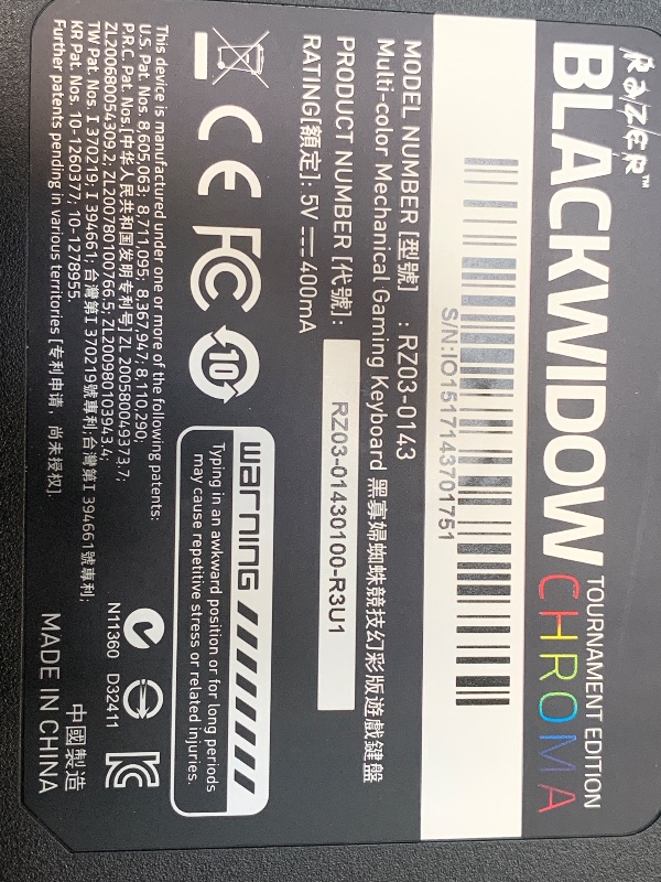 Photo 1 of ** DIFFERENT MODEL RZ03-0143 / NO ACCESSORIES **  Razer BlackWidow V4 TKL HyperSpeed Wireless Hot Swappable Gaming Keyboard: Orange Tactile Switches - Wireless & Bluetooth - Multi-Function Roller & Control Buttons - Chroma RGB - Long Battery Life