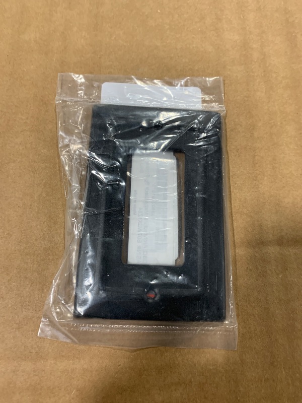 Photo 1 of ** PACK OF 1 ** Monarch Abode 1-Gang Rocker Wall Plate, Architectural Decorator Metal Single Switch Wall Plate, Decorative Light Switch Cover Plate for Electrical Outlet, Matte Black, Pack of 2