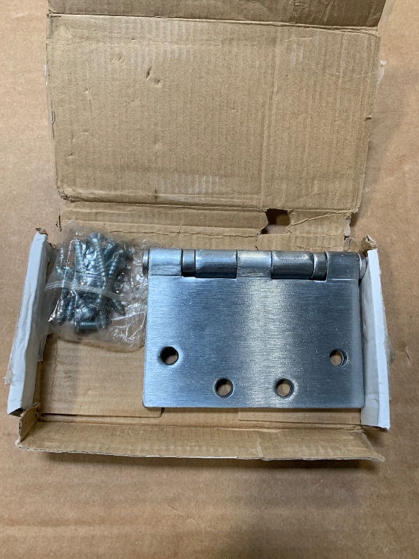 Photo 1 of ** 1 PACK **Hinge Outlet Wide Throw Hinge with 180 Degree Clearance - 4.5 Inch x 6 Inch Heavy Duty, Rust Resistant - Ball Bearing Design (Satin Chrome, 2 Pack)