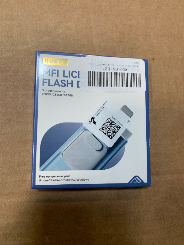 Photo 1 of ** NEW FACTORY SEALED ** Apple MFi Certified 256GB Flash Drive for iPhone Thumb Drive Photo Stick, USB Memory Stick iPhone Flash Drive for Photos Videos, High Speed Jump Drive Compatible for iPhone/iPad/Android/PC (Blue)