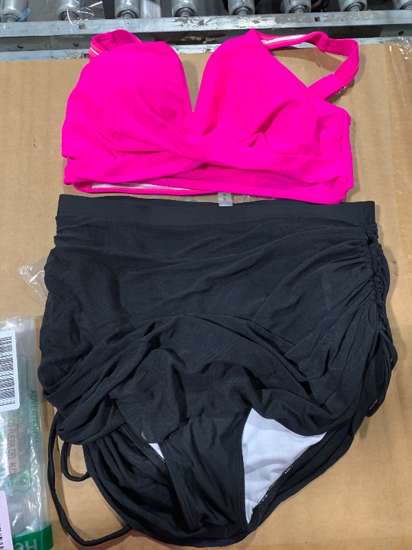 Photo 1 of ** DIFFERENT MODEL & COLOR **  ZAFUL Women's Tankini Swimsuits Bathing Suits Ruched Top Two Piece Tummy Control V Neck Swim Suits with High Waisted Short(0-Floral Blue) Medium