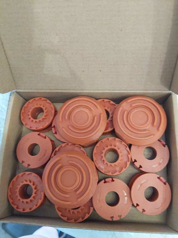 Photo 1 of 15 Pack Trimmer Spool Line for Worx,(WA0010)Replacement Trimmer Spool Line for Worx,Trimmer Line Refills 0.065 inch for Worx,Suitable for Worx String Trimmers(12 Pack Grass Trimmer Line,3 Trimmer Cap)