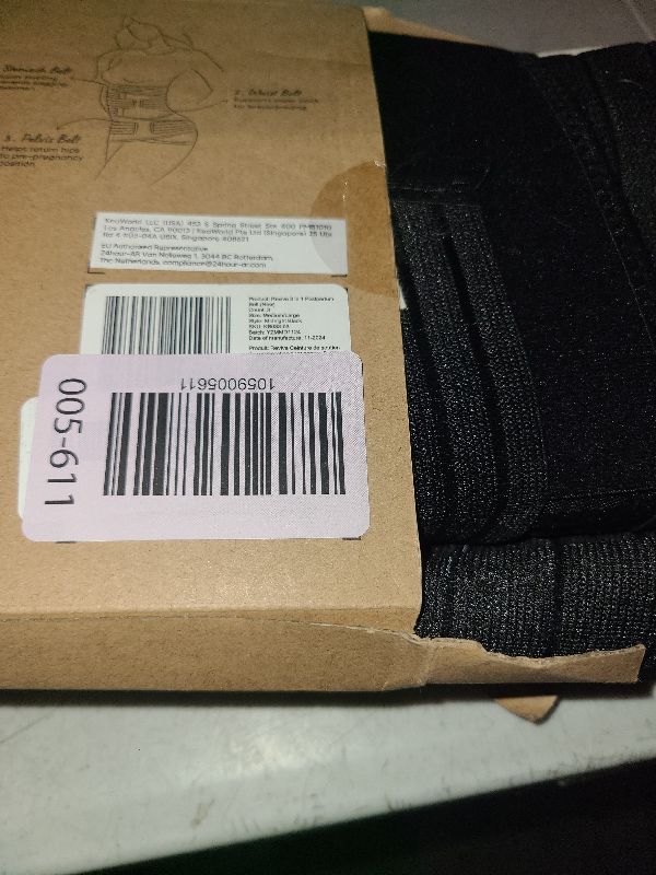 Photo 1 of 3 in 1 Postpartum Belly Support Recovery Wrap – Postpartum Belly Band, After Birth Brace, Slimming Girdles, Body Shaper Waist Shapewear, Post Surgery Pregnancy Belly Support Band (Midnight Black, M/L)