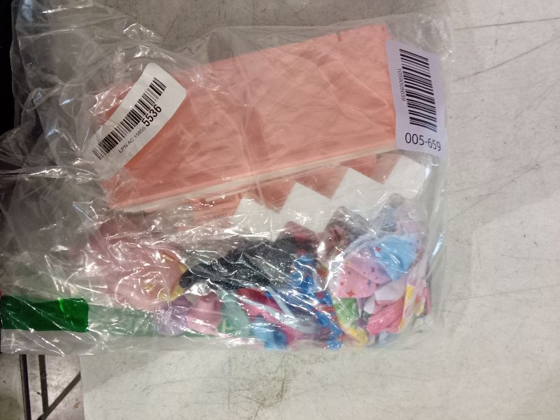 Photo 1 of 44 Pcs 18 Dresses and Accessories Mini Bunk Bed Travel Suitcase with 2 Pillows, 10 Hangers,1 Sunglasses, 1Headset, Pink Computer Set