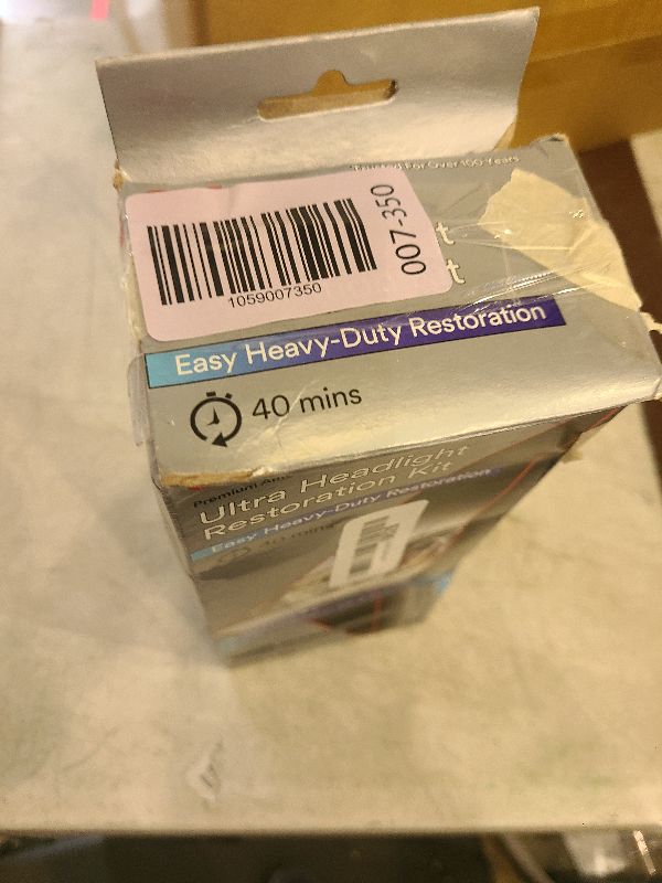 Photo 1 of 3M Ultra Headlight Restoration Kit, Contains Masking Tape, Light Sanding Discs, Wax Protectant and More, Use on Plastic Lenses Headlights, Taillights and More, Easy Heavy-Duty Restoration (39195)