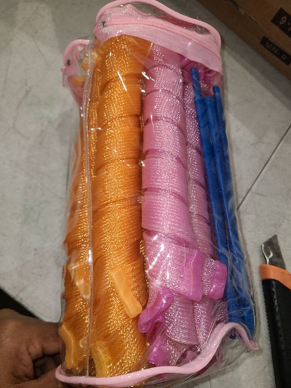 Photo 1 of 40pcs Heatless Spiral Hair Curlers for Long Hair - Heatless Curls Overnight 22inch Magic Magic Hair Rollers No Heat Curlers with 6pcs Styling Hook