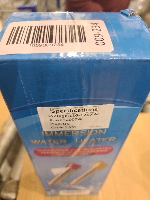 Photo 1 of 2000W Immersion Water Heater, Electric Portable Water Heater with Digital LCD Thermometer, Bucket Heater with 304 SS Guard Fast Heating 5 Gallons of Water in Minutes for Bathtub