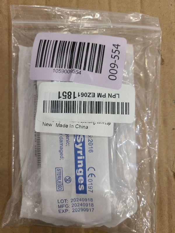 Photo 1 of 10ml Syringe for Liquid, Oral, Scientific Labs, Measurement, Dispensing, with Cap- 3 Pack