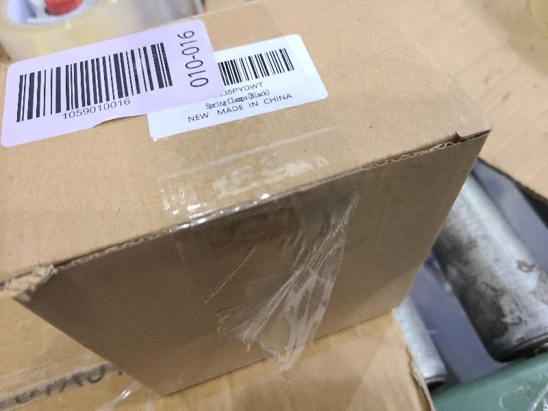 Photo 1 of 12 Pack Plastic Spring Clamps, 3.5inch Small Heavy Duty Clips for Crafts, Backdrop Stand, Woodworking, Photography Studios (Black)