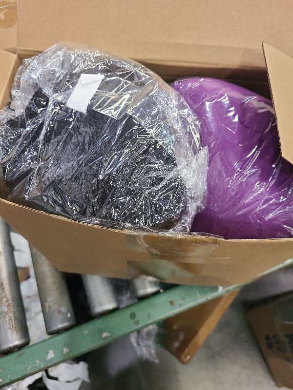 Photo 1 of 2 Pack Microbead Neck Pillow Squishy, Bone Headrest Pillow Neck & Cervical Support Bolster Cushion Comfortable Soft Universal Tube Pillow for Home Sofa Bed Travel Car Sleeping (Black + Purple)