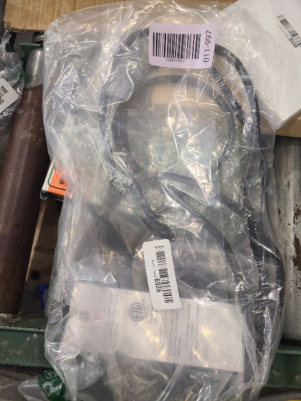 Photo 1 of 16/3 10 FT Outdoor Extension Cord Waterproof, Weatherproof & Flame Retardant Black 3 Prong Power Cord Outside for Lawn & Garden, 13 Amps 1625 Watts 125 VAC 16AWG SJTW, ETL Listed