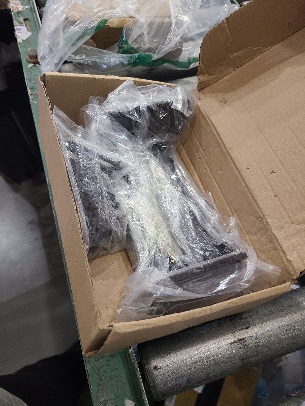 Photo 1 of 12 Pack - 6 inch Black Hidden L Shelf Bracket (1/5 Inch Thicked) Iron Floating Shelf Brackets Rustic Industrial Metal Brackets for Shelf Support