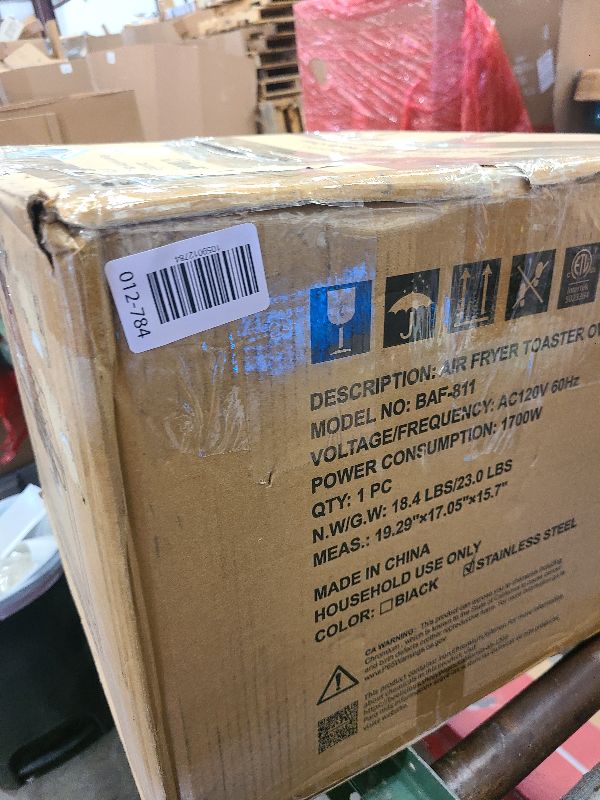 Photo 1 of 28QT Air Fryer Toaster Oven Combo, Large 12-in-1 Convection Countertop Oven with Next-Gen HeatWave Convection, 3-Layer Cooking, Rotisserie for Chicken, Fits 11" Pizza, Full Accessorie, Stainless Steel