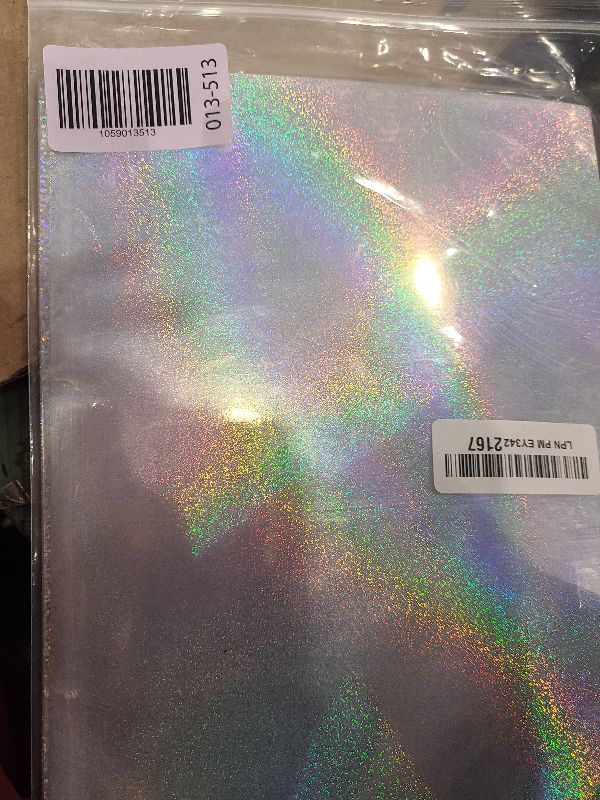 Photo 1 of 24 Sheets Holographic Cardstock 8.5 x 11in, 250gsm/92lb 6 Mixed Styles Metallic Cardstock Shiny Iridescent Mirror Paper Thick Foil Board for Scrapbook,Card Making,Crafts,Party Decoration (Laser Color)