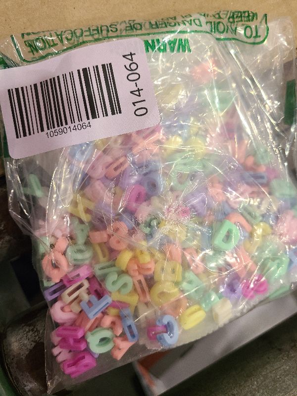 Photo 1 of 300+ Pieces 9x12mm Big Large Alphabet Letter Beads Charms A-Z Mixed Plastic Shape Loose Bead for Jewelry Making Bracelets Necklaces Key Chains (Macaroon Candy Colors)