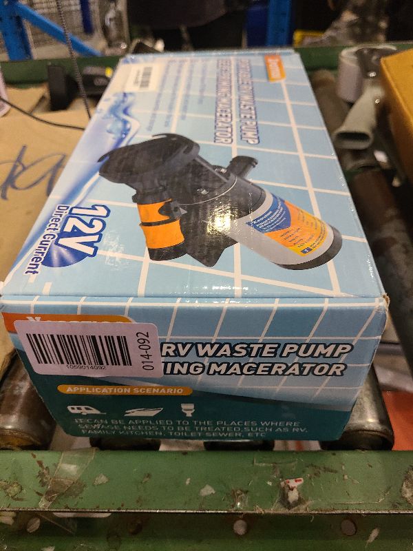 Photo 1 of 12GPM, RV Portable Macerator Waste Pump for Sewage, Complete RV Macerator Pump Kit, 12V, 360L/10min, 3.3ft Suction Height, 9.8ft Vertical Discharge, Perfect for RVs, Boats, and Household Use