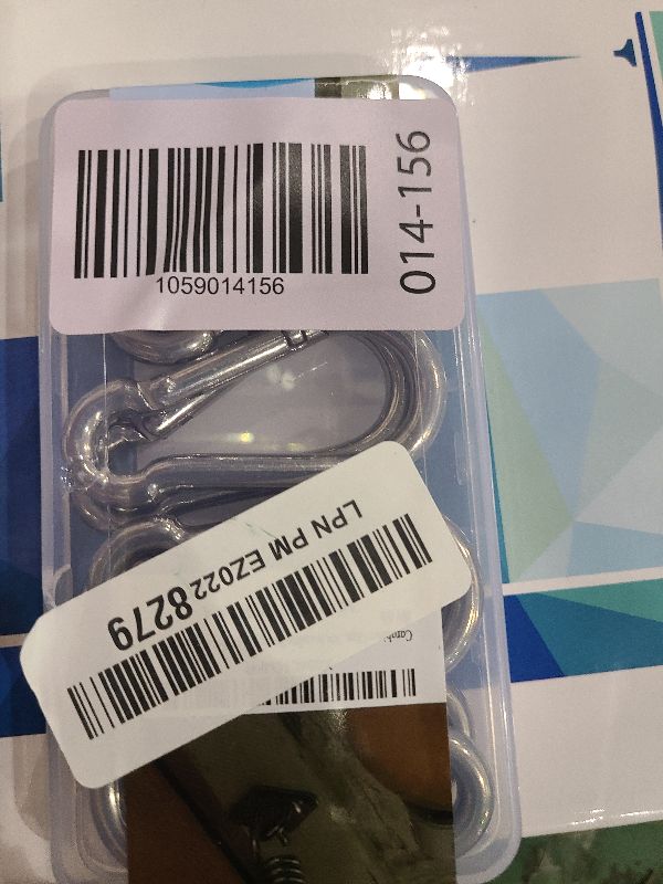 Photo 1 of 304 Stainless Steel Carabiner Clips, ?NO Rust? 1360lbs Heavy Duty Carabiners, 2.36 inch D-Ring Snap Hook Keychain Spring Clips for Gym, Pet leashes (8PCS 304 Stainless Steel Clips)