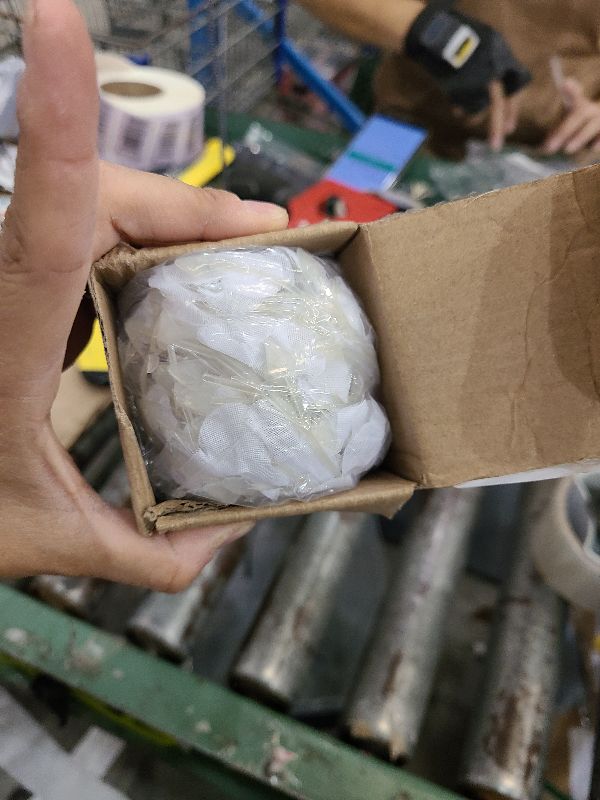 Photo 1 of 12Pcs Artificial Wisteria Flowers 3.6 Feet/Piece White Dense Artificial Fake Wisteria Vine Ratta Hanging Garland Silk Flowers String Home Party Wedding Decor(White-Dense)