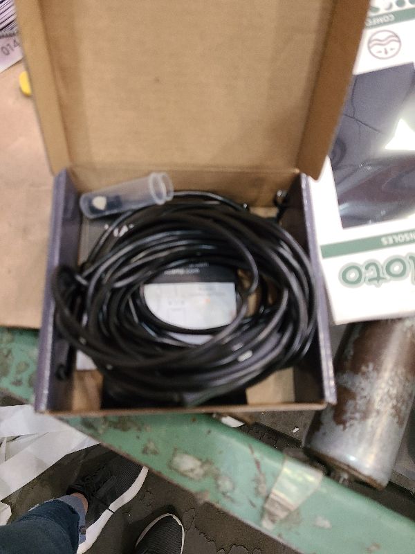 Photo 1 of 16.4ft Endoscope Camera with Light for iPhone and Android, 1920P HD IP67 Waterproof Borescope with 8 Adjustable LED Lights, Semi-Rigid Snake Camera, 7.9mm Black