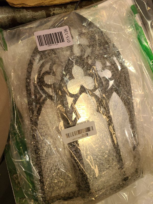 Photo 1 of 3 Pack Gothic Mirrors Wall Decor Vintage Cathedral Arch Frame Mirror Goth Room Decor 13.78 Inches Rustic Spooky Decorative Mirror Wall Hanging for Bedroom Bathroom Living Room (Silver)