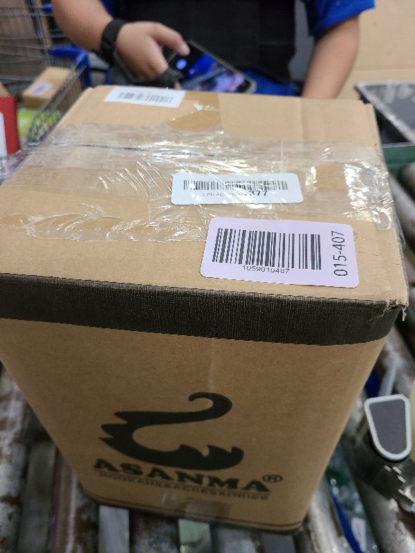 Photo 1 of 2 Hose Hookah Set with Travel Case Cleaning Brush, ASANMA Micro Cube Acrylic Hookah with Silicone Bowl Coal Tongs Magical Remote LED Light for Better Shisha Narguile Smoking