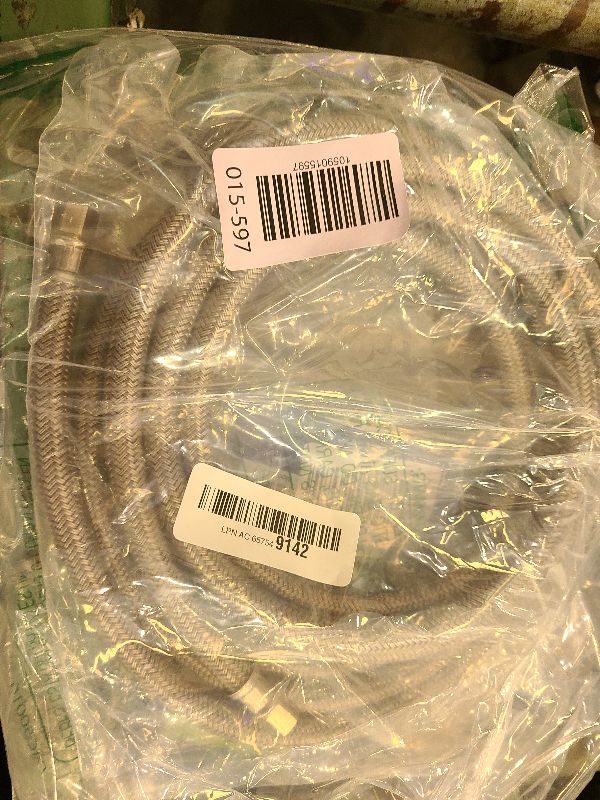 Photo 1 of 20FT Stainless Steel Braided Ice Maker Supply Line – 1/4? Compression x 1/4? Compression Fittings, Lead?Free, Burst?Proof, Universal Fit, NSF/UPC Certified, 10?Year Warranty